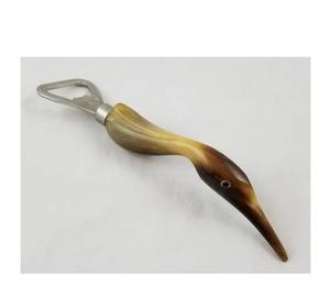 Abrebotellas de cuerno de búfalo real ecológico de lujo vintage con accesorio de barra de acero inoxidable - Product Image 5