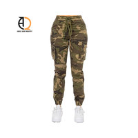 Pantalons de jogging cargo décontractés en coton avec logo personnalisé OEM en gros, pantalons de survêtement amples pour femmes