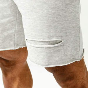 มาร์ลสีเทาอ่อนกางเกงขาสั้นแนวสปอร์ตเนื้อนุ่มให้ความรู้สึกนุ่มมือดูดความชื้นแบบธรรมชาติดูดซับเหงื่อแบบวนได้มีลวดลายที่เป็นชิ้นเดียว - Product Image 3