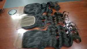 Mèches vierges brutes non traitées, nouées à la main, crépues, bouclées, à tirage unique, sans fond épais et réutilisables - Product Image 4