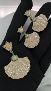 คอลเลกชันใหม่14สีเหลืองทองเพชรธรรมชาติ VS Si ความบริสุทธิ์7 CT เพชรน้ำหนักเครื่องประดับแฟชั่นดีไซน์คลาสสิกจี้ปาร์ตี้ - Product Image 2