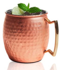Premium Hammered Copper <b>Mug</b> with Sturdy Handle Perfect for Chilled Drinks Outdoor <b>Camping</b> and Rustic Kitchen Decor - Product Image 6