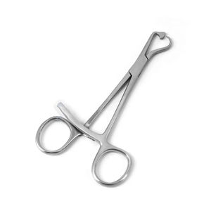 คีมยึดกระดูกสะบ้าเครื่องมือผ่าตัดแบบสองง่ามสเตนเลสขนาด5นิ้วเครื่องมือศัลยกรรมกระดูกไม่มีลูกบอล - Product Image 2