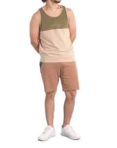 Camiseta sin mangas de algodón 100% de alta calidad para hombre, ropa informal de moda de verano a bajo precio, diseño de punto transpirable, cuello redondo, dos tonos de Color - Product Image 6