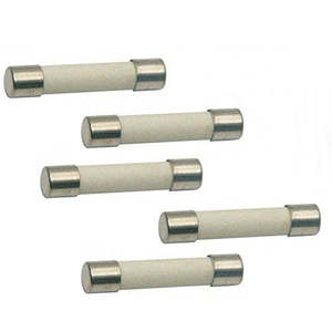 Paquete de 5 Fusibles de Cerámica para Microondas EXP25A de 25A de Acción Rápida para Uso Doméstico en Fuentes de Energía Eléctrica - Product Image 1