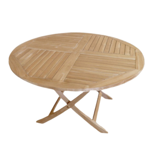 Mesa plegable redonda de madera de teca para exteriores, mesa plegable de madera de teca de alta calidad para jardín, terraza y comedor - Product Image 4
