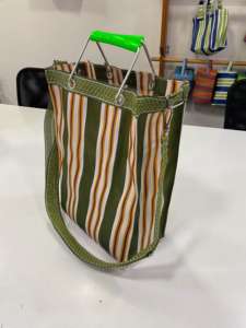 Sacs de courses réutilisables en PP tissé rayé, écologiques en nylon, durables, en polypropylène recyclé, personnalisables - Product Image 3