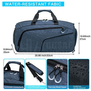 Bolsa de lona hecha a medida de secado rápido Mejor precio Bajo Moq Mejor diseño Gimnasio Ropa deportiva Bolsa de lona - Product Image 4