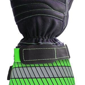 Guantes de lucha contra incendios resistentes al calor de soldadura de cuero dividido de vaca Guantes largos a prueba de fuego con logotipo y diseño personalizados - Product Image 6