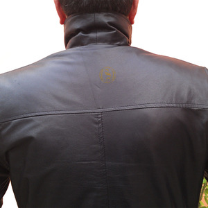 Veste en cuir élégante personnalisable pour hommes 100% en cuir véritable respirant écologique vêtements de saison d'hiver - Product Image 1