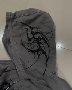 เสื้อฮู้ดผู้ชายแบบรูดซิปรูดซิปมีซิปปรับแต่งได้สำหรับฤดูหนาวผ้าฝ้าย100% - Product Image 3