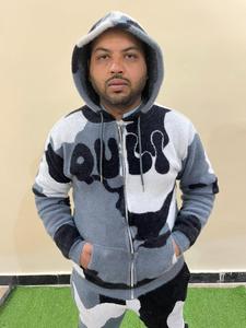 Moda Casual Camo Patrón Impreso Hombres con capucha Sudadera Otoño e invierno Hombres Tops Chándales - Product Image 3