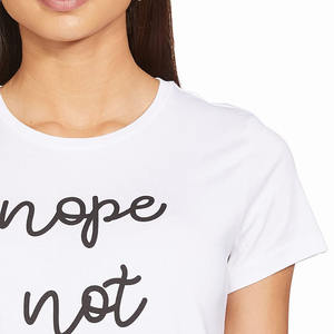 Venta de alta calidad, camisetas personalizadas para mujer de media manga con cuello redondo antiarrugas para mujer, ropa informal - Product Image 6