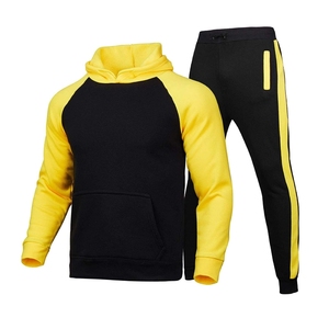 Yellow And Black Luxury Men Tracksuit Custom Logo | OEM Factory Sportswear | Comfortable High-End Jogging Suit for Brands - Product Image 3
