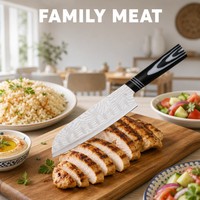 Halal Midden-Oosten Familie Santoku Koksmes Huiskamerkeuken Dagelijks Koken Vlees Groente Voorbereiding Scherp Keukenhulpstuk Gebruik
