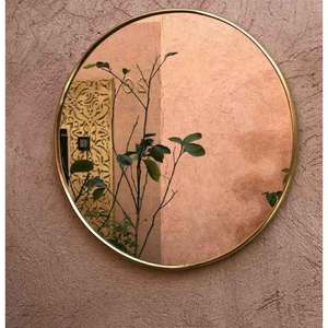 Artisanat indien de haute qualité Top vente autocollant de miroir de cadre en métal rond pour la décoration murale pour un usage domestique - Product Image 3