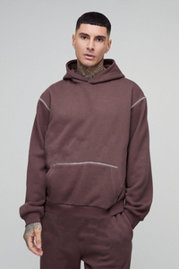 2025 New Design <b>Tracksuit</b> Heavy Weight 100% Cotton Puff Printing Logo Oversized Stacked Trouser and Hoodie Winter <b>Tracksuit</b> - Product Image 3