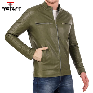 Veste et ceinture personnalisées vestes de moto en cuir à la mode pour hommes fabrication pakistanaise vente en gros - Product Image 5