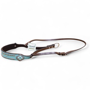 โออีเอ็มม้าตะวันตกอาร์เจนติน่าหนังวัวผูกลงที่จมูกมีการเชื่อมต่อระยิบระยับทั้งสองด้านพร้อมสายหนังส่งออก - Product Image 2