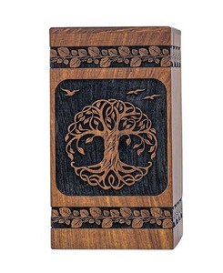 Urnas de madera de estilo americano moderno hechas a mano de gran calidad, urnas de cremación para adultos masculinos y femeninos, urnas decorativas - Product Image 1