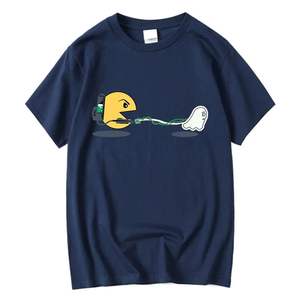 T-shirt décontracté d'été de haute qualité pour hommes 100% coton avec impression de conception drôle col rond et hauts à manches courtes T-shirts à logo avant - Product Image 1