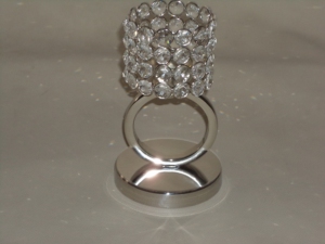 Candelabro Decorativo para el Hogar, Hotel, Bodas y Fiestas, Estilo Real, Decoración de Mesa, Acabado Antiguo, Portavelas Votivo con Cuentas de Cristal - Product Image 2