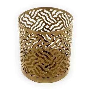 unique metal votive candle holder crafted skilled artisans for tasteful decor in <b>homes</b> or event halls - Product Image 2