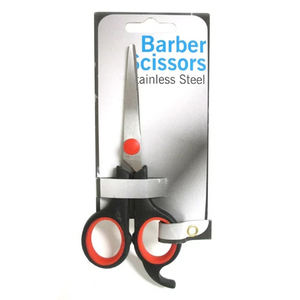 Tijeras de corte de pelo de peluquero con mango de plástico Tijeras de corte de pelo de belleza de acero metálico con reposapiés y embalaje personalizado - Product Image 1