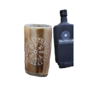 Verre en corne viking artisanal, artisanat naturel élégant pour une expérience de dégustation haut de gamme - Product Image 5