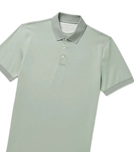 T-shirts décontractés à manches courtes et col côtelé pour hommes T-shirts de golf décontractés à manches courtes Streetwear Polo de golf en coton - Product Image 2