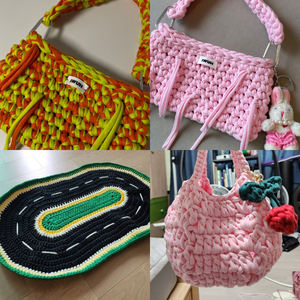 [Misoknit] Hilo de camiseta con patrón crudo AMOR para tejer a mano-Uso fácil y cómodo - Product Image 5