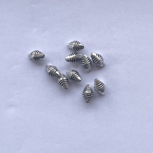 8mm 10mm 12mm Plata de Ley 925 Cocoon Sea Shell Drum Shape Gold Micron Beads Hallazgos DIY Espaciadores del fabricante en línea - Product Image 1