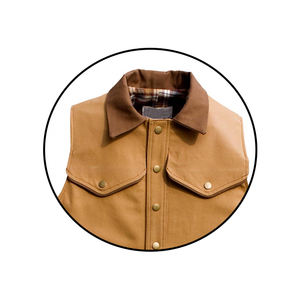 Alta calidad 2024 nuevo chaleco de cuero marrón estilo occidental estándar hombres Chaleco de cuero prendas de vestir chaleco - Product Image 3