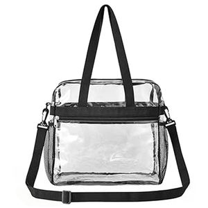 Stadium-Approved PVC Cosmetic <b>Bag</b> & Case Convenient Crossbody Shoulder Strap with <b>String</b> Closure Fashionable Backpack Design - Product Image 3
