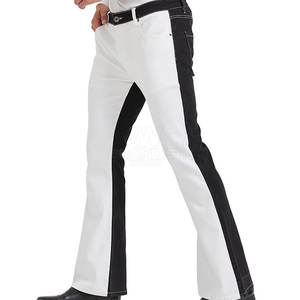 Pantalons pour hommes de qualité supérieure, décontractés, lavés, couleur unie, best-seller, prix bas, pantalons pattes d'éléphant pour adultes - Product Image 4