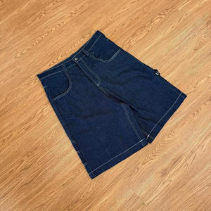Shorts en jean vintage pour hommes, personnalisables avec logo brodé ou imprimé, poches, style mode, coupe ample, jorts vierges - Product Image 1