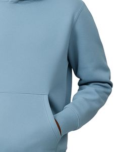 Sudadera con capucha azul claro para hombre, sudadera de lana suave con bolsillo de canguro, ropa de calle informal, Top liso con capucha para moda de invierno - Product Image 2