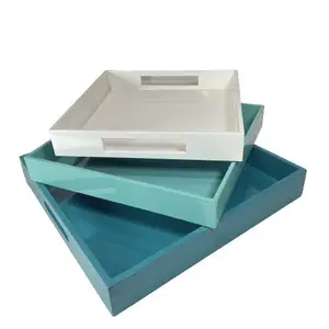 Plateau de laque Laque polie Nom de marque personnalisé Plateau de conception moderne de style laque du Vietnam - Product Image 1
