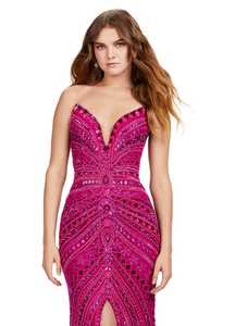 ชุดราตรีหรูหราสำหรับผู้หญิงเดรสงานพรอมคอยาวประดับด้วยลูกปัดชุดราตรีหางปลาปักเลื่อมสำหรับค็อกเทล - Product Image 6