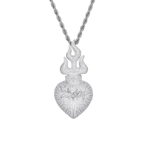 Exclusivo Colgante Hip Hop de Plata 925 con Incrustaciones de Moissanita, Joyería Moderna y Popular 2025 para Hombre y Mujer, Regalo - Product Image 2