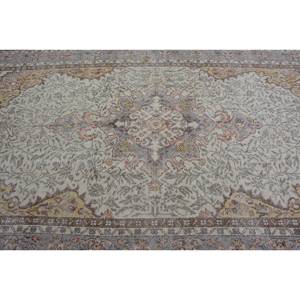 Tapis Turc Vintage Beige Marron 5.4 X 9.5ft Laine Tissage Plat avec Motif Patchwork pour Décorations de Salon - Product Image 5