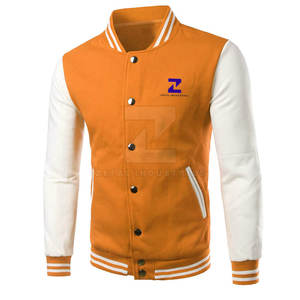 Veste Letterman 2025 Nouveau Style Vêtement de Sport Col Montant Respirant Écologique 100% Coton Homme Hiver Veste Haute - Product Image 1