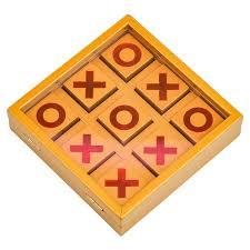 Juego de Tic Tac Toe de madera hecho a mano con figura de cara de peligro Trabajo de latón de alta calidad para la diversión de verano e invierno de los niños - Product Image 6