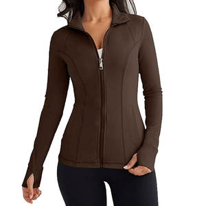 Femmes à la mode léger athlétique fermeture éclair vestes 2025 sweats à capuche Gym Yoga hauts course vêtements d'entraînement avec poche - Product Image 2