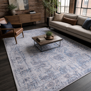 <b>Rug</b> Weavers RWDV1011 Attic Grey Vintage Washable <b>Rug</b> Dropshipping Wholesale Washable Chenille 10 Sizes - Product Image 1