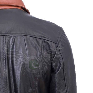Solid Color Slim Fit PU Leather <b>Jacket</b> Latest <b>Men</b> Genuine Leather <b>Jacket</b> Wholesale Cropped Bright Color Leather <b>Jacket</b> - Product Image 5