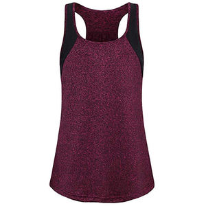 Camisetas sin mangas de entrenamiento de gimnasio transpirables antiretráctiles de secado rápido para mujer personalizadas Logotipo estampado frontal para deportes Yoga Fitness para niñas - Product Image 5