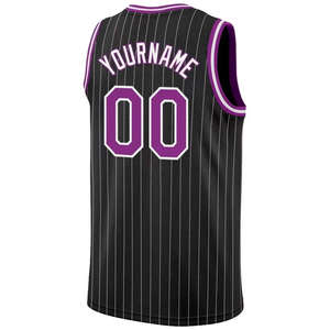Maillots de basket-ball sans manches à col rond avec broderie 3D personnalisée, logo personnalisé, impression numérique personnalisée pour adultes, respirant, 100% polyester - Product Image 4