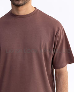 T-shirts pour hommes en coton 100% uni, coupe classique, impression sérigraphique sur le devant, vente en gros, personnalisables - Product Image 3