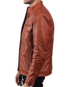 Chaqueta de Cuero Genuino de Alta Calidad para Hombre, Estilo Motero, Superventas, Talla XL, Hecha a Medida, Chaqueta de Invierno al por Mayor para Hombre - Product Image 4